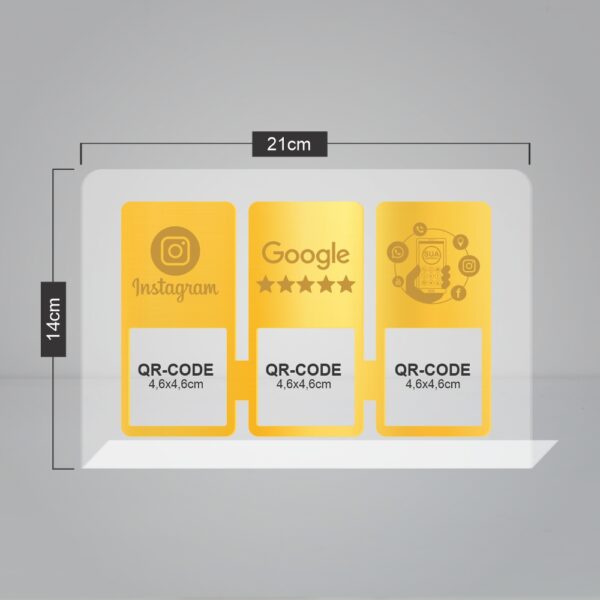 Placas em Acrílico - Três Qr Code - Imagem 10