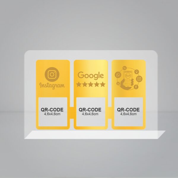 Placas em Acrílico - Três Qr Code - Imagem 9
