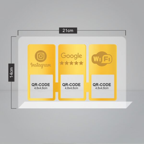 Placas em Acrílico - Três Qr Code - Imagem 8
