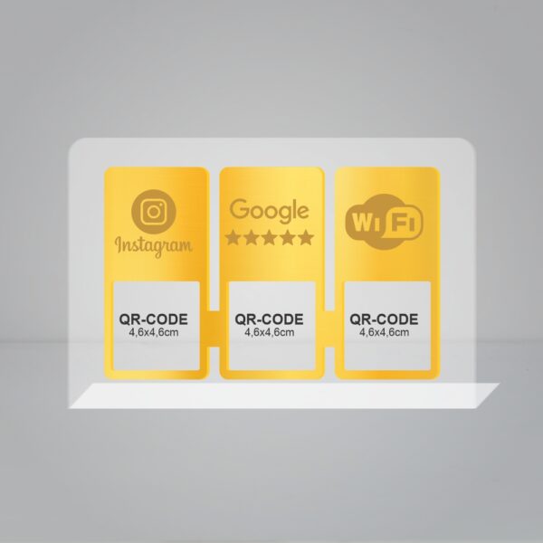 Placas em Acrílico - Três Qr Code - Imagem 7