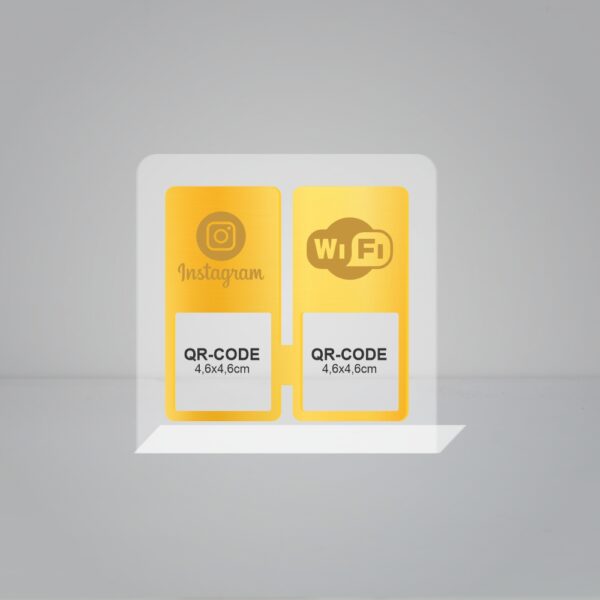 Placas em Acrílico - Dois Qr Code - Imagem 5