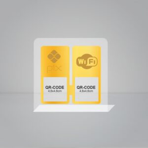Placas em Acrílico - Dois Qr Code