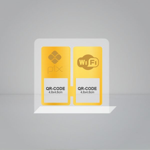 Placas em Acrílico - Dois Qr Code