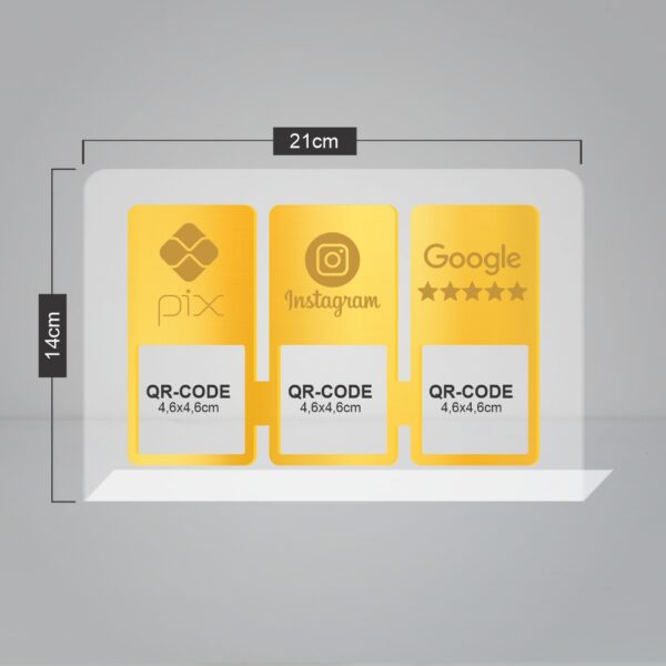 Placas em Acrílico - Três Qr Code - Imagem 4