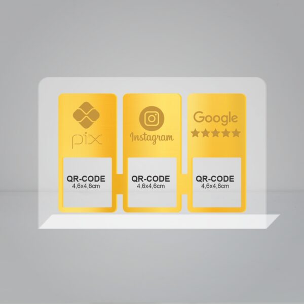 Placas em Acrílico - Três Qr Code - Imagem 3
