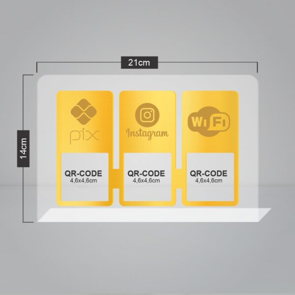 Placas em Acrílico - Três Qr Code - Imagem 2