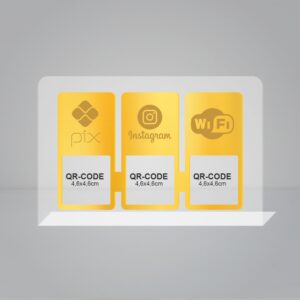 Placas em Acrílico - Três Qr Code