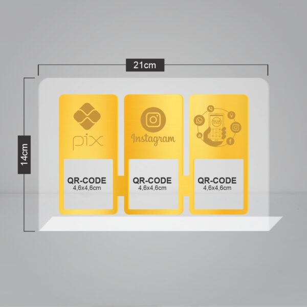 Placas em Acrílico - Três Qr Code - Imagem 6