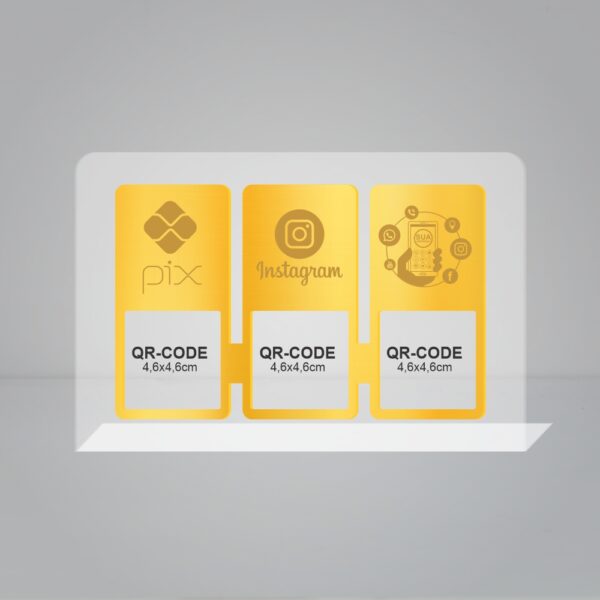 Placas em Acrílico - Três Qr Code - Imagem 5